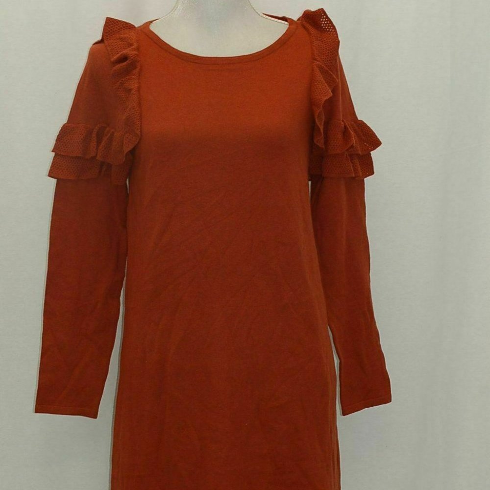 Style & Co Ruffle-Shoulder Sweater Dress - Picture 2 of 6